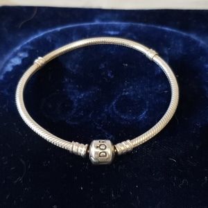 Pandora sterling silver charm bracelet 7"